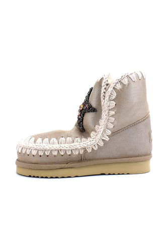 MOU Eskimo 18 Star Stivaletto Pelo Donna Stone Metallic - Sandrini Calzature e Abbigliamento