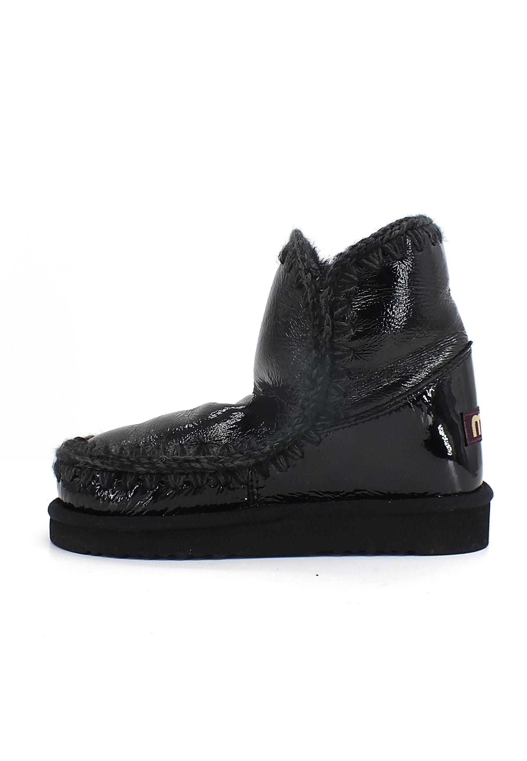 MOU Eskimo 18 Stivaletto Pelo Donna Patent Black - Sandrini Calzature e Abbigliamento