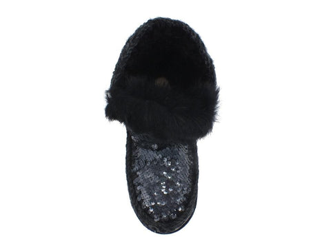 MOU Eskimo All Sequins Rabbut Fur Stivale Pelo Sequins New Black MU.FW101015G - Sandrini Calzature e Abbigliamento