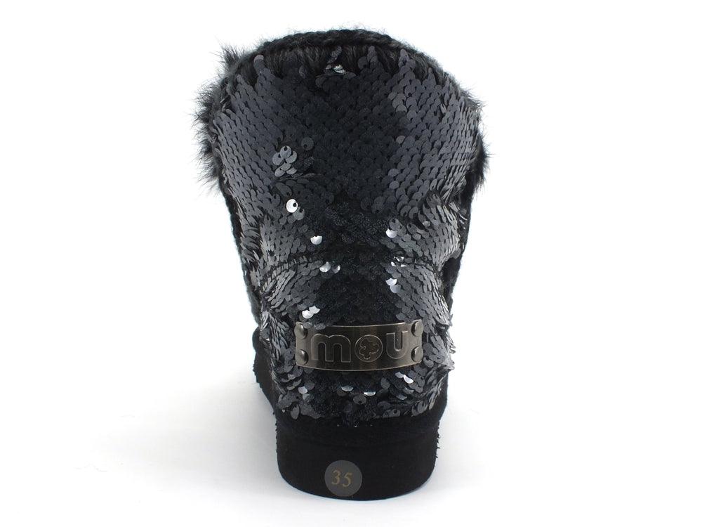 MOU Eskimo All Sequins Rabbut Fur Stivale Pelo Sequins New Black MU.FW101015G - Sandrini Calzature e Abbigliamento