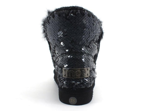 MOU Eskimo All Sequins Rabbut Fur Stivale Pelo Sequins New Black MU.FW101015G - Sandrini Calzature e Abbigliamento