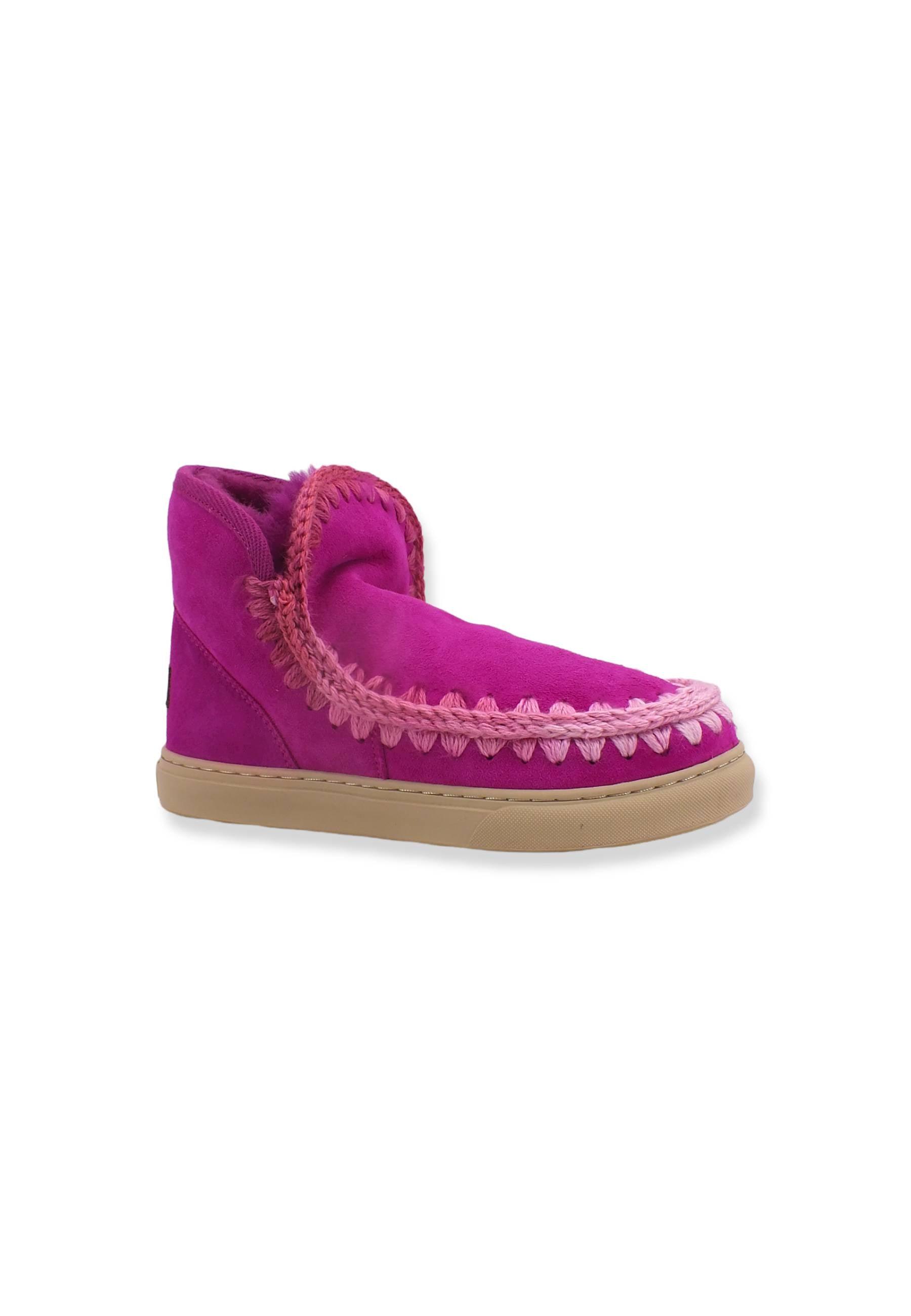 MOU Eskimo Blended Stitching Stivaletto Pelo Rosa Cyclamin - Sandrini Calzature e Abbigliamento