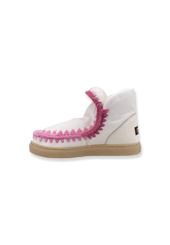 MOU Eskimo Blended Stitching Stivaletto Pelo Waxi White - Sandrini Calzature e Abbigliamento