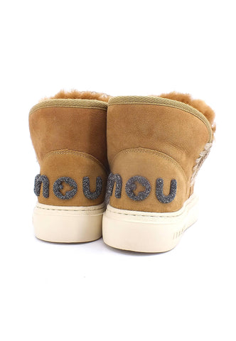 MOU Eskimo Bold Glitter Stivaletto Pelo Donna Tobacco - Sandrini Calzature e Abbigliamento