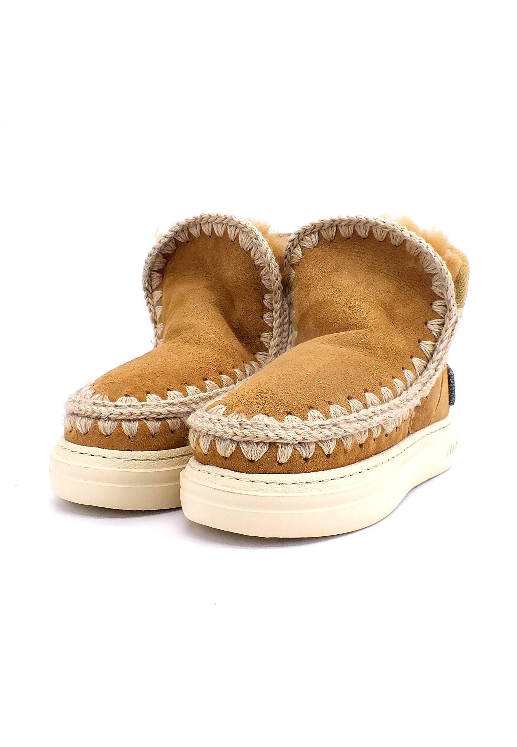 MOU Eskimo Bold Glitter Stivaletto Pelo Donna Tobacco - Sandrini Calzature e Abbigliamento