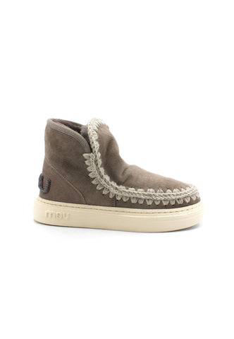 MOU Eskimo Glitter Logo Stivaletto Pelo Donna ELGRY Grey - Sandrini Calzature e Abbigliamento
