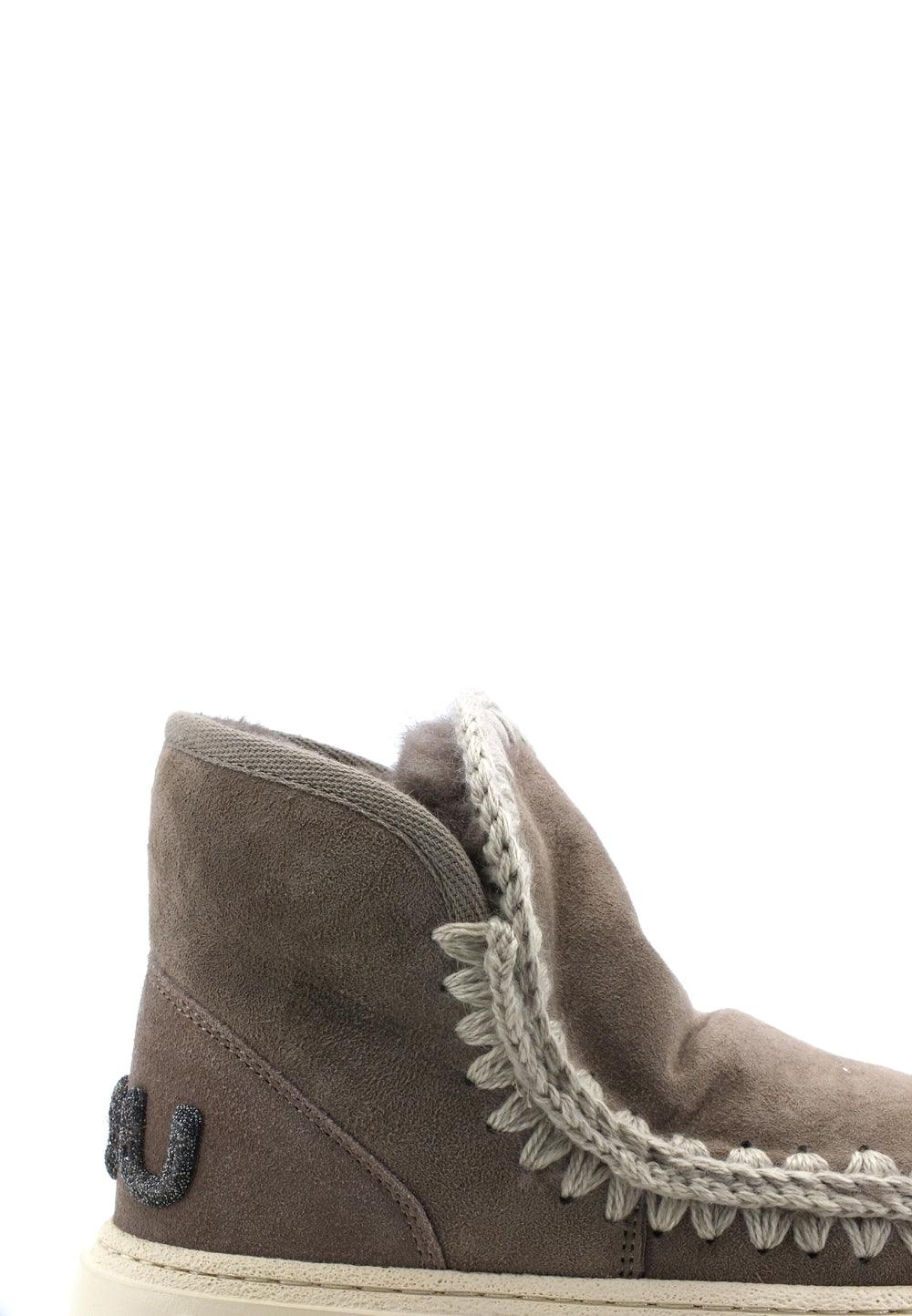 MOU Eskimo Glitter Logo Stivaletto Pelo Donna ELGRY Grey - Sandrini Calzature e Abbigliamento