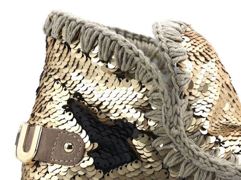 MOU Eskimo Jute Eva All Sequins Stivaletto Platform Gold Metal MU.SW301001G - Sandrini Calzature e Abbigliamento