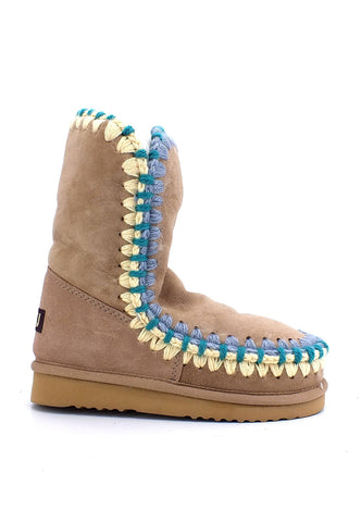 MOU Eskimo Overstitching Stivaletto Pelo Donna Camel - Sandrini Calzature e Abbigliamento