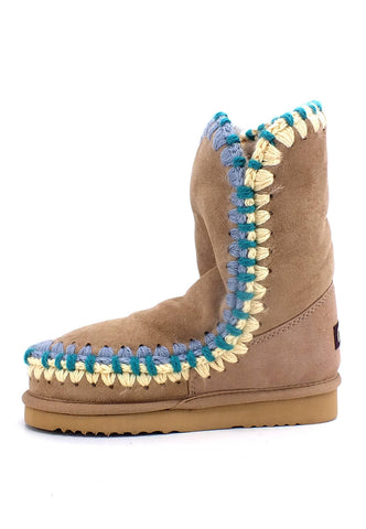 MOU Eskimo Overstitching Stivaletto Pelo Donna Camel - Sandrini Calzature e Abbigliamento