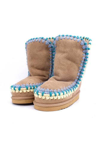 MOU Eskimo Overstitching Stivaletto Pelo Donna Camel - Sandrini Calzature e Abbigliamento