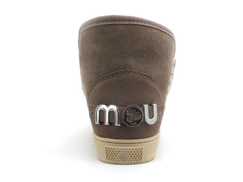 MOU Eskimo Sneaker Big Metal Logo Stivaletto Pelo Elgry Grey MU.FW111008A - Sandrini Calzature e Abbigliamento
