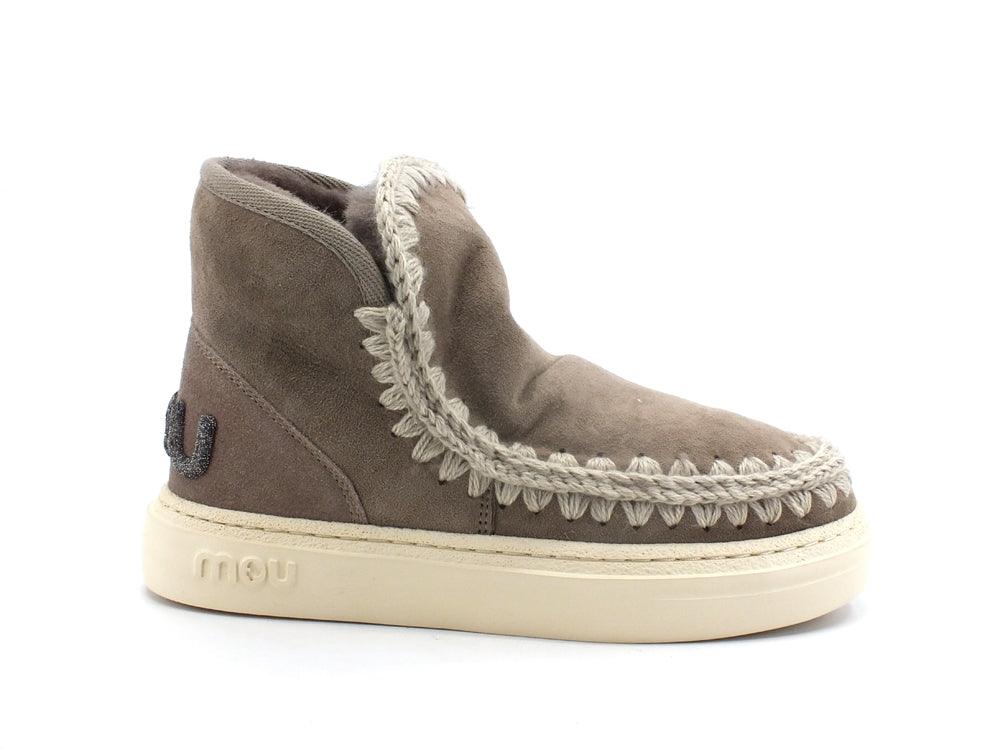 MOU Eskimo Sneaker Bold Glitter Logo Stivaletto Pelo Grey MU.FW411001A - Sandrini Calzature e Abbigliamento