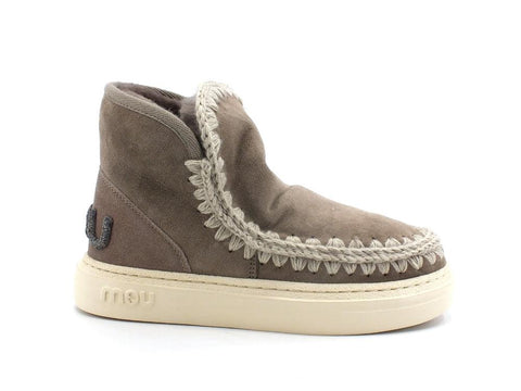 MOU Eskimo Sneaker Bold Glitter Logo Stivaletto Pelo Grey MU.FW411001A - Sandrini Calzature e Abbigliamento