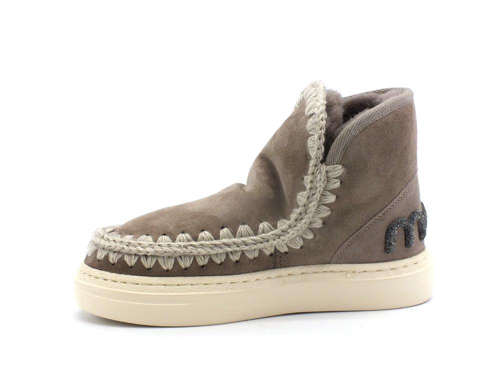 MOU Eskimo Sneaker Bold Glitter Logo Stivaletto Pelo Grey MU.FW411001A - Sandrini Calzature e Abbigliamento