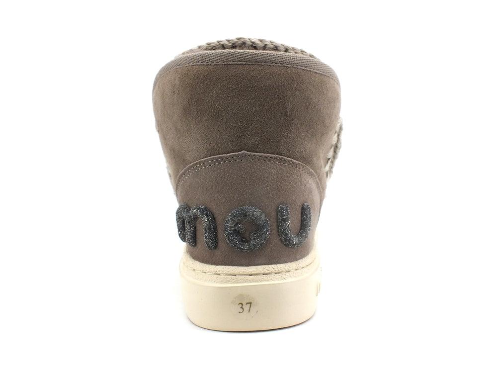MOU Eskimo Sneaker Bold Glitter Logo Stivaletto Pelo Grey MU.FW411001A - Sandrini Calzature e Abbigliamento