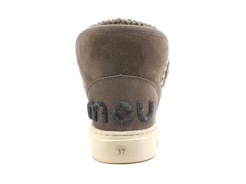MOU Eskimo Sneaker Bold Glitter Logo Stivaletto Pelo Grey MU.FW411001A - Sandrini Calzature e Abbigliamento