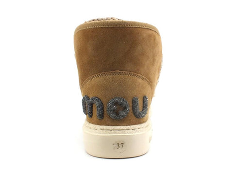 MOU Eskimo Sneaker Bold Glitter Logo Stivaletto Pelo Tobacco MU.FW411001A - Sandrini Calzature e Abbigliamento