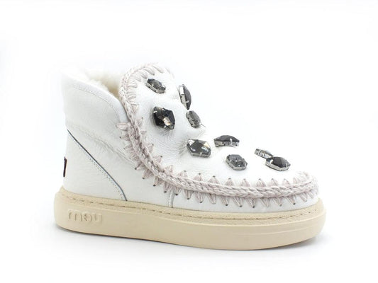 MOU Eskimo Sneaker Bold Rhinestone Waxi White MU.FW411004C - Sandrini Calzature e Abbigliamento