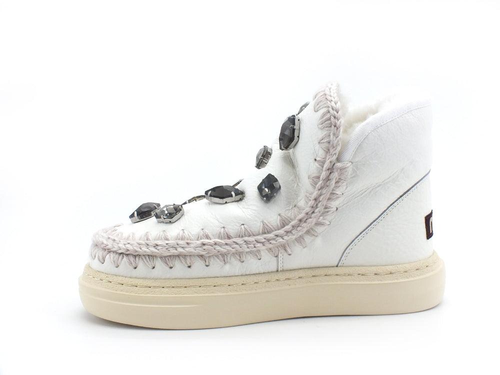 MOU Eskimo Sneaker Bold Rhinestone Waxi White MU.FW411004C - Sandrini Calzature e Abbigliamento