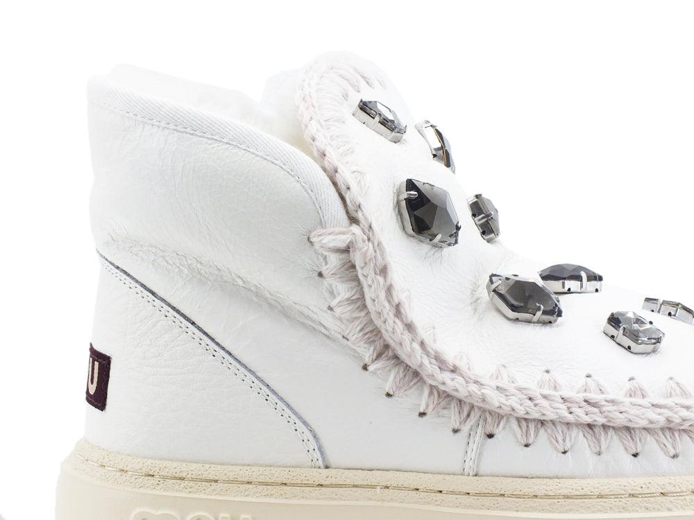 MOU Eskimo Sneaker Bold Rhinestone Waxi White MU.FW411004C - Sandrini Calzature e Abbigliamento
