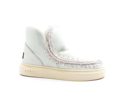 MOU Eskimo Sneaker Bold Stivaletto Pelle Pelo Nubuk White MU.FW411000B - Sandrini Calzature e Abbigliamento