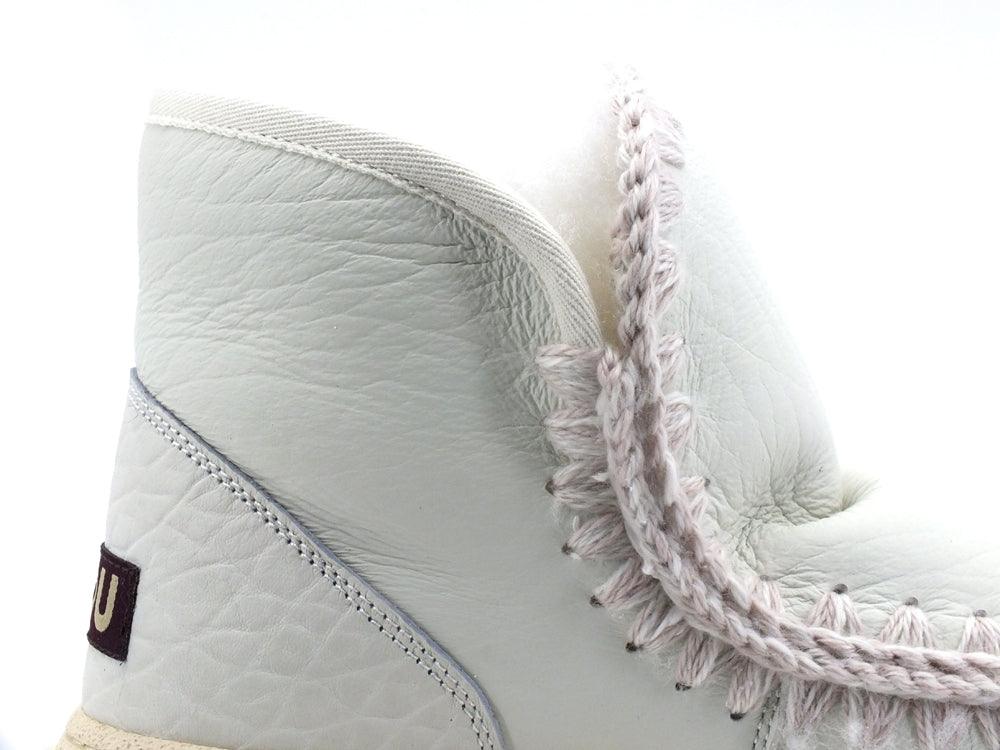 MOU Eskimo Sneaker Bold Stivaletto Pelle Pelo Nubuk White MU.FW411000B - Sandrini Calzature e Abbigliamento