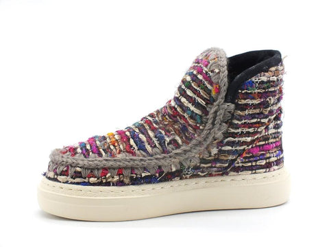 MOU Eskimo Sneaker Bold Texile Stivaletto Pelo Tex Bei Multicolor MU.FW411000K - Sandrini Calzature e Abbigliamento