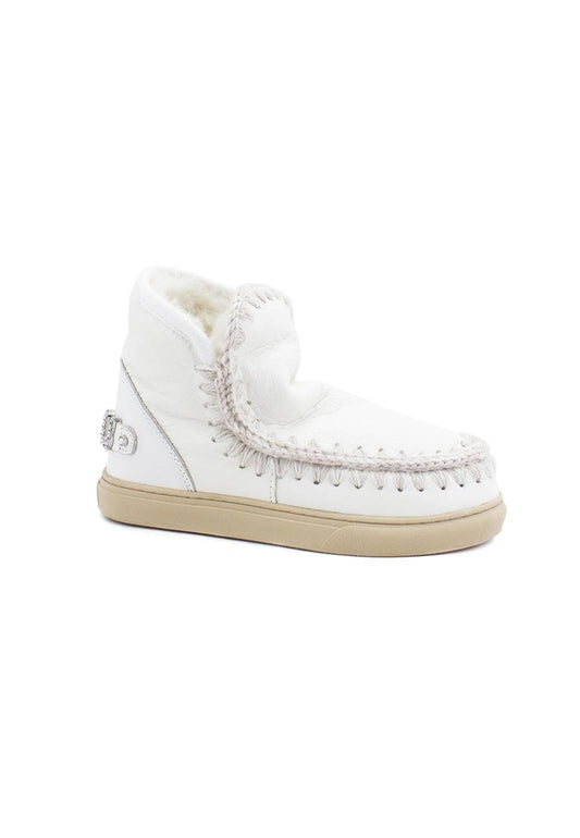 MOU Eskimo Sneaker Rhineston Stivaletto Pelo WXWHI Waxi White - Sandrini Calzature e Abbigliamento