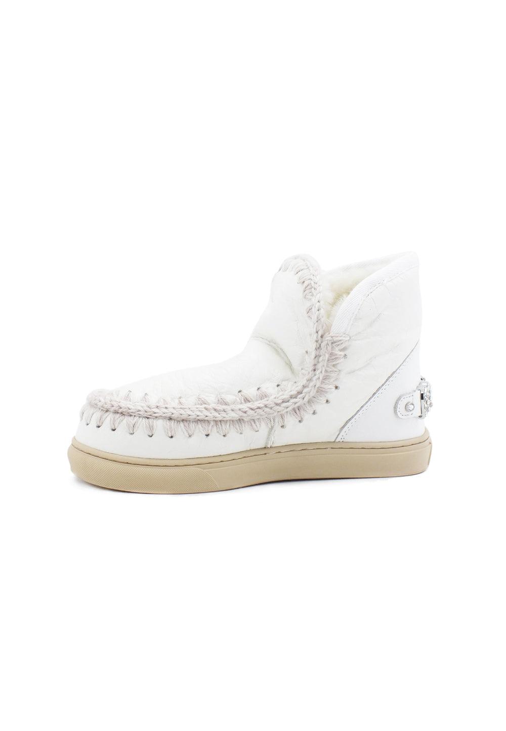 MOU Eskimo Sneaker Rhineston Stivaletto Pelo WXWHI Waxi White - Sandrini Calzature e Abbigliamento