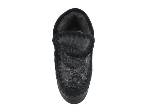 MOU Eskimo Sneaker Stivale Pelo Glitter Logo Black Charcoal MU.FW111008C - Sandrini Calzature e Abbigliamento