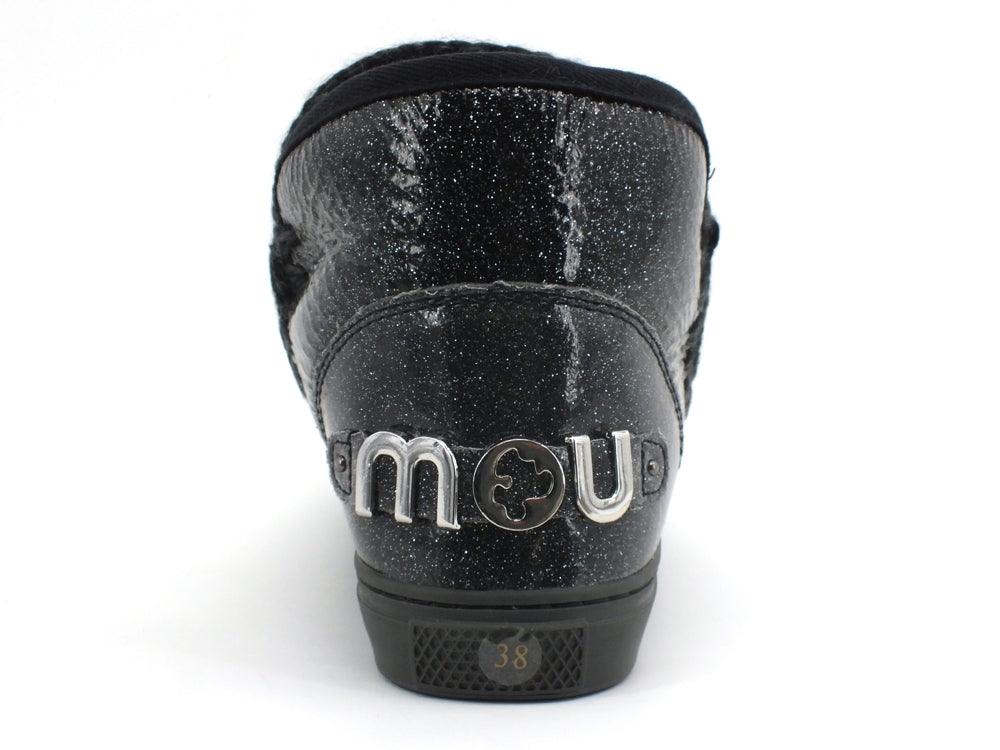 MOU Eskimo Sneaker Stivale Pelo Glitter Logo Black Charcoal MU.FW111008C - Sandrini Calzature e Abbigliamento