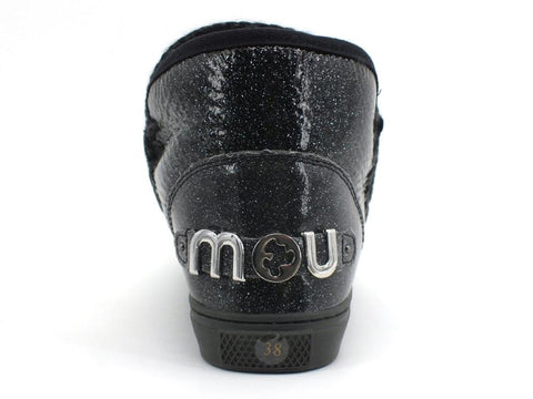 MOU Eskimo Sneaker Stivale Pelo Glitter Logo Black Charcoal MU.FW111008C - Sandrini Calzature e Abbigliamento