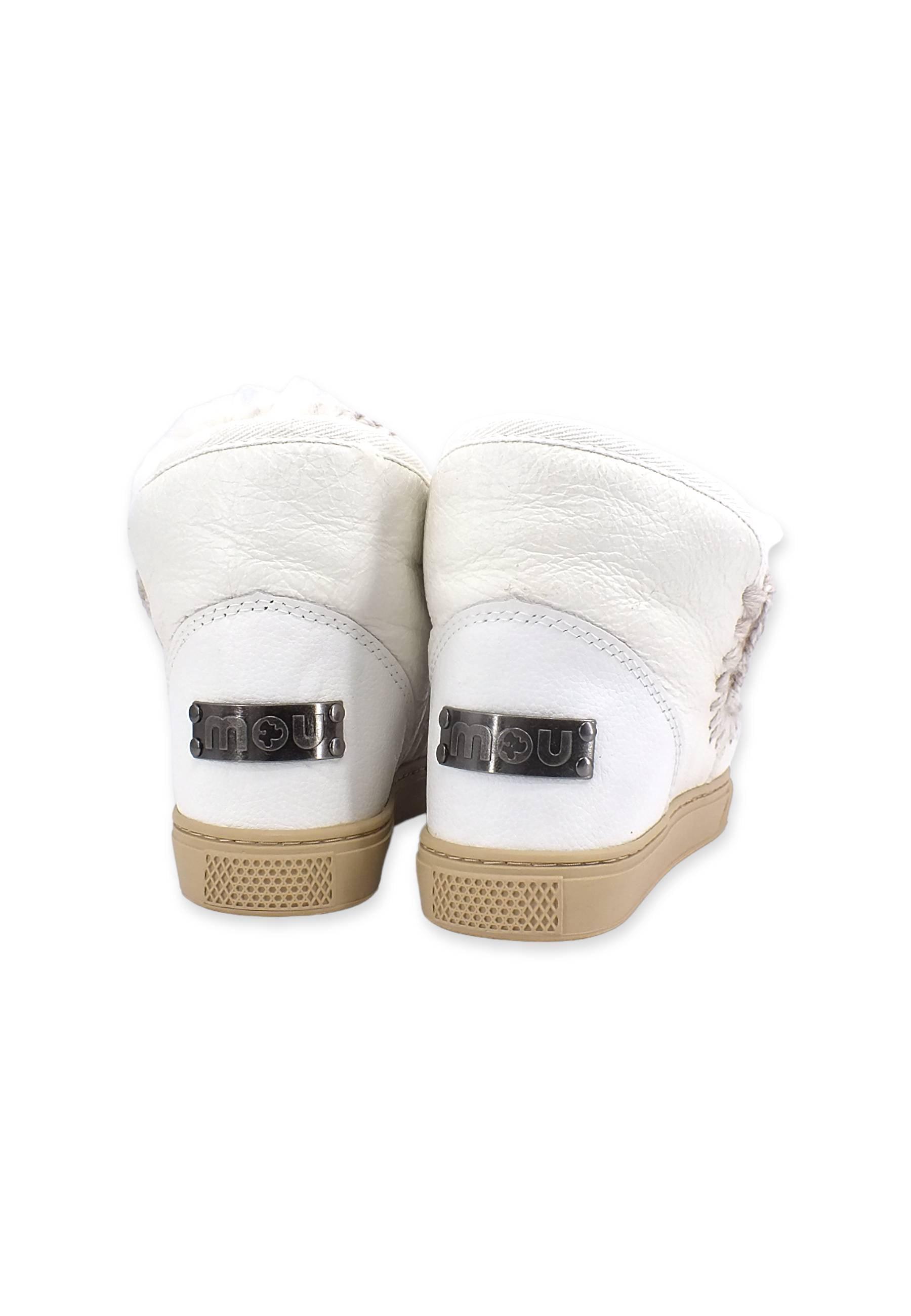 MOU Eskimo Sneaker Stivaletto Pelo Donna WXWHI Waxi White - Sandrini Calzature e Abbigliamento