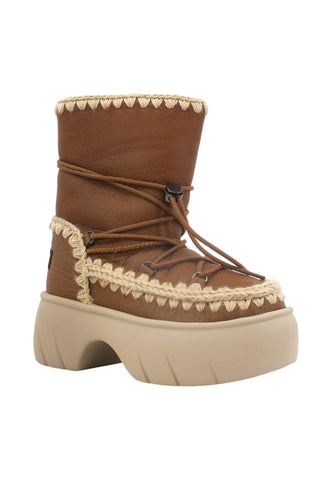 MOU Eskimo Stivaletto Pelo Tacco Nucog Marrone MU.FW521001B - Sandrini Calzature e Abbigliamento