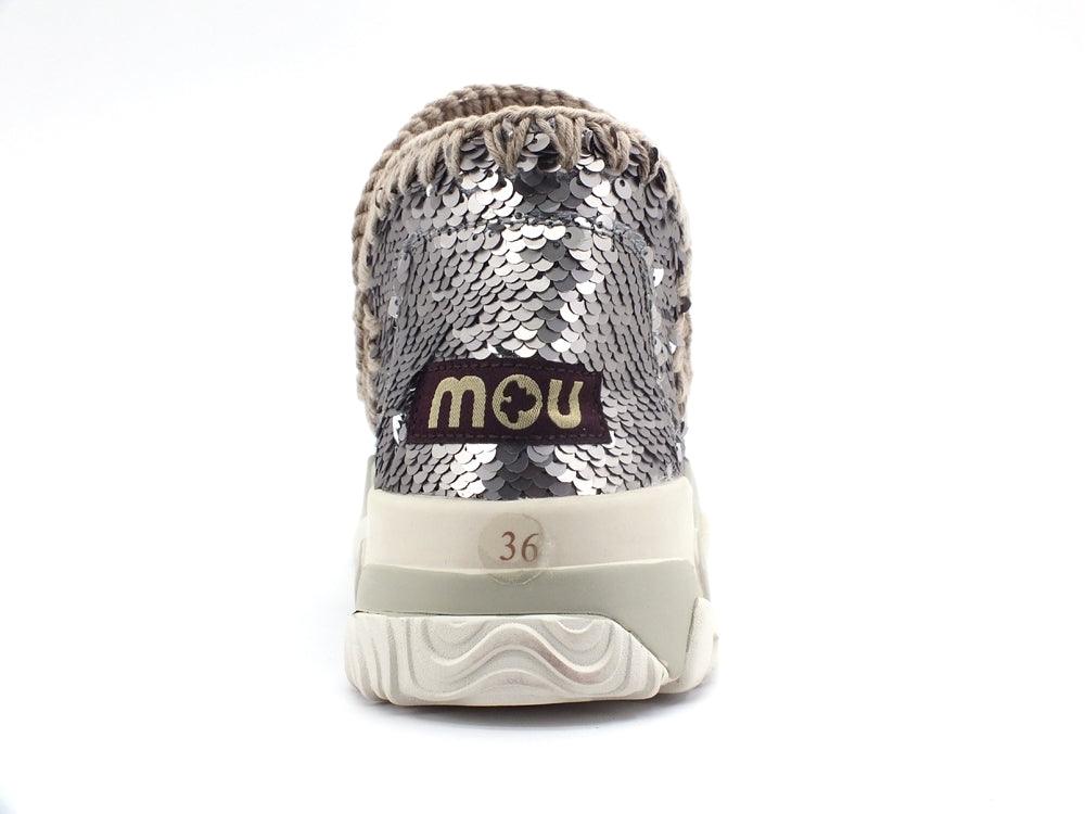 MOU Eskimo Trainer All Sequins Stivaletto Pailettes Sequins Gun Metal MU.SW201000G - Sandrini Calzature e Abbigliamento