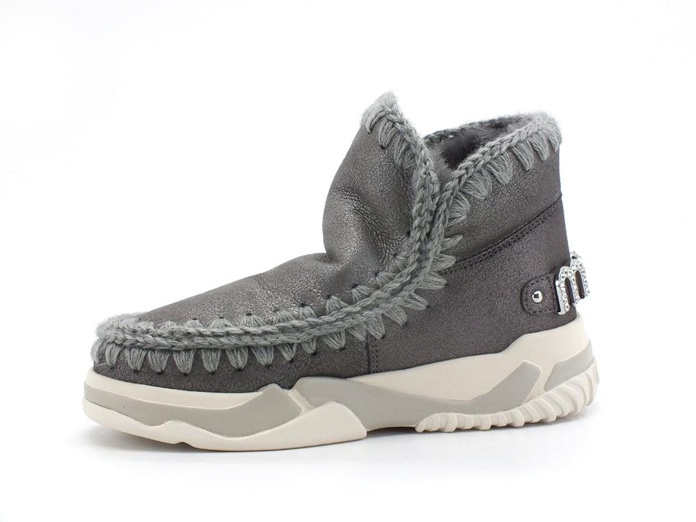 MOU Eskimo Trainer Logo Rhinestone Stivaletto Pelo Dust Iron MU.FW201013B - Sandrini Calzature e Abbigliamento