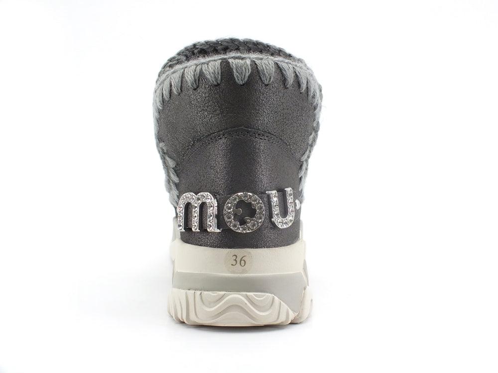 MOU Eskimo Trainer Logo Rhinestone Stivaletto Pelo Dust Iron MU.FW201013B - Sandrini Calzature e Abbigliamento
