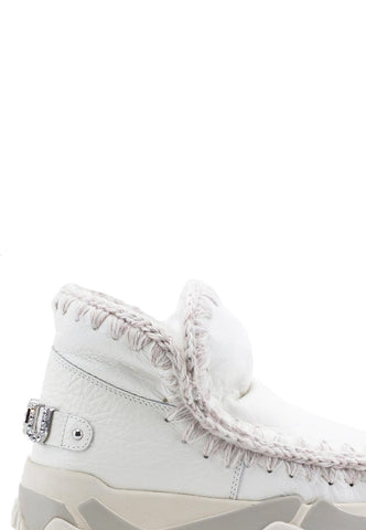 MOU Eskimo Trainer Rhinestone Stivaletto Pelo Waxi White - Sandrini Calzature e Abbigliamento