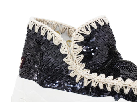 MOU Eskimo Trainer Sequins Black MU.SW201000G - Sandrini Calzature e Abbigliamento