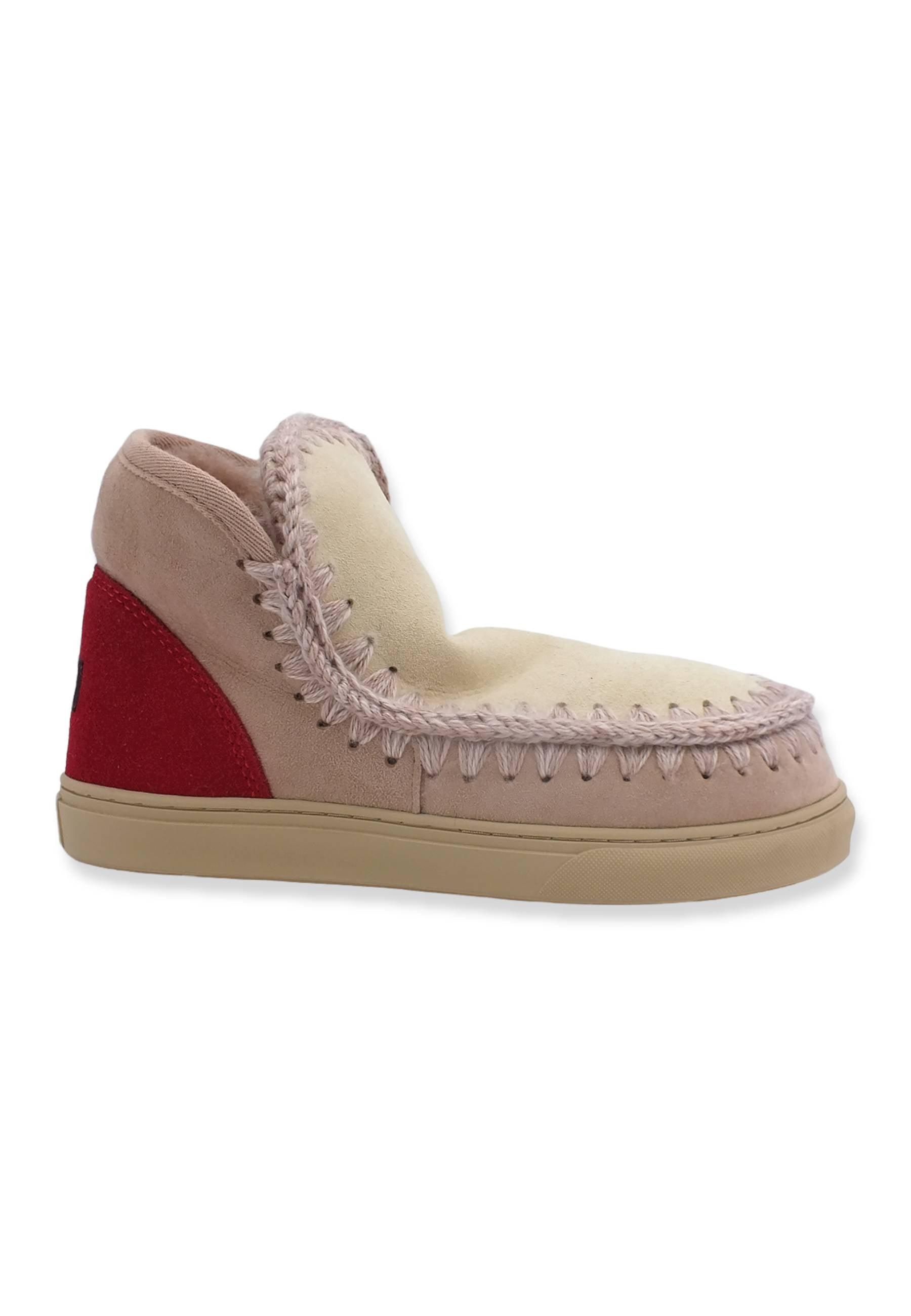 MOU Eskini Color Block Stivaletto Pelo Donna Rose Beige ChiliPepper - Sandrini Calzature e Abbigliamento