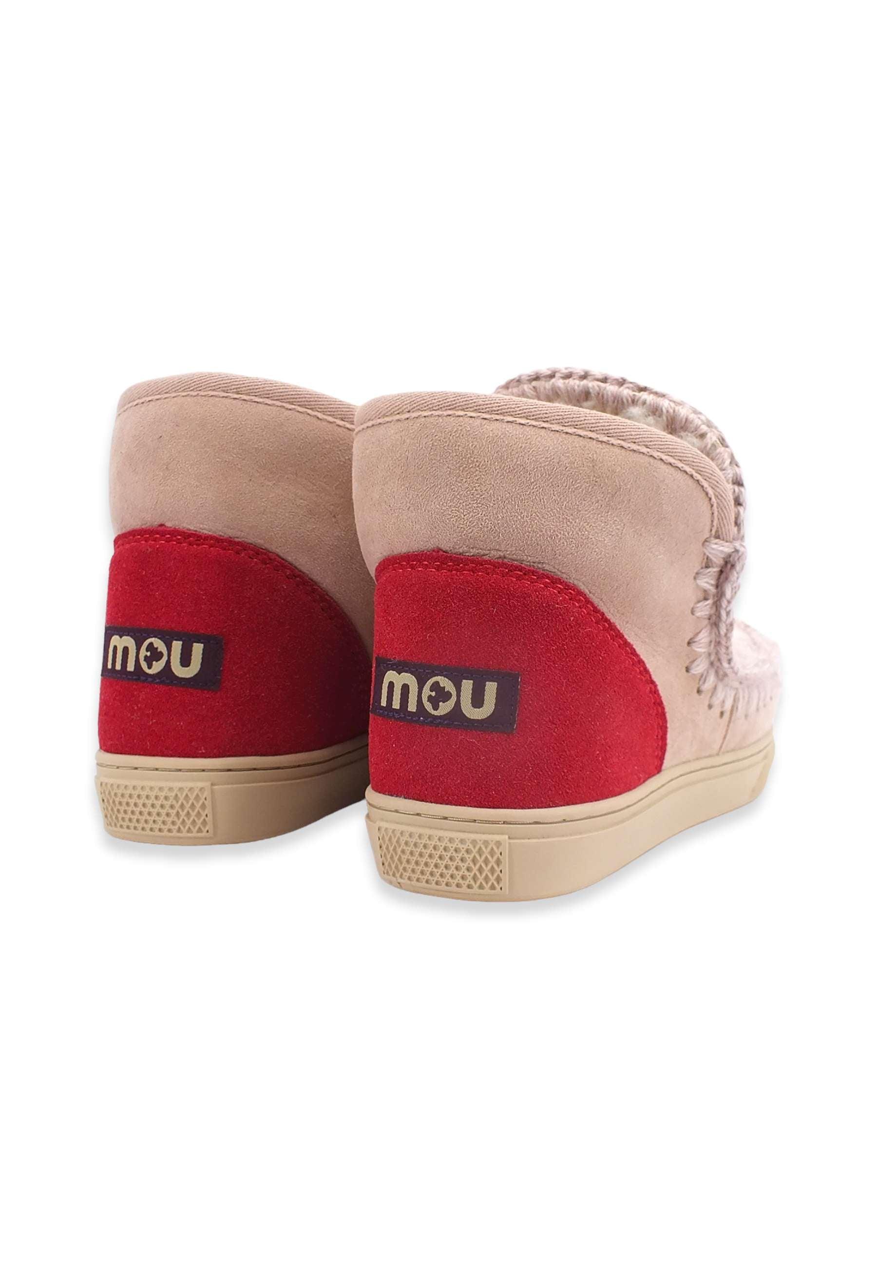 MOU Eskini Color Block Stivaletto Pelo Donna Rose Beige ChiliPepper - Sandrini Calzature e Abbigliamento