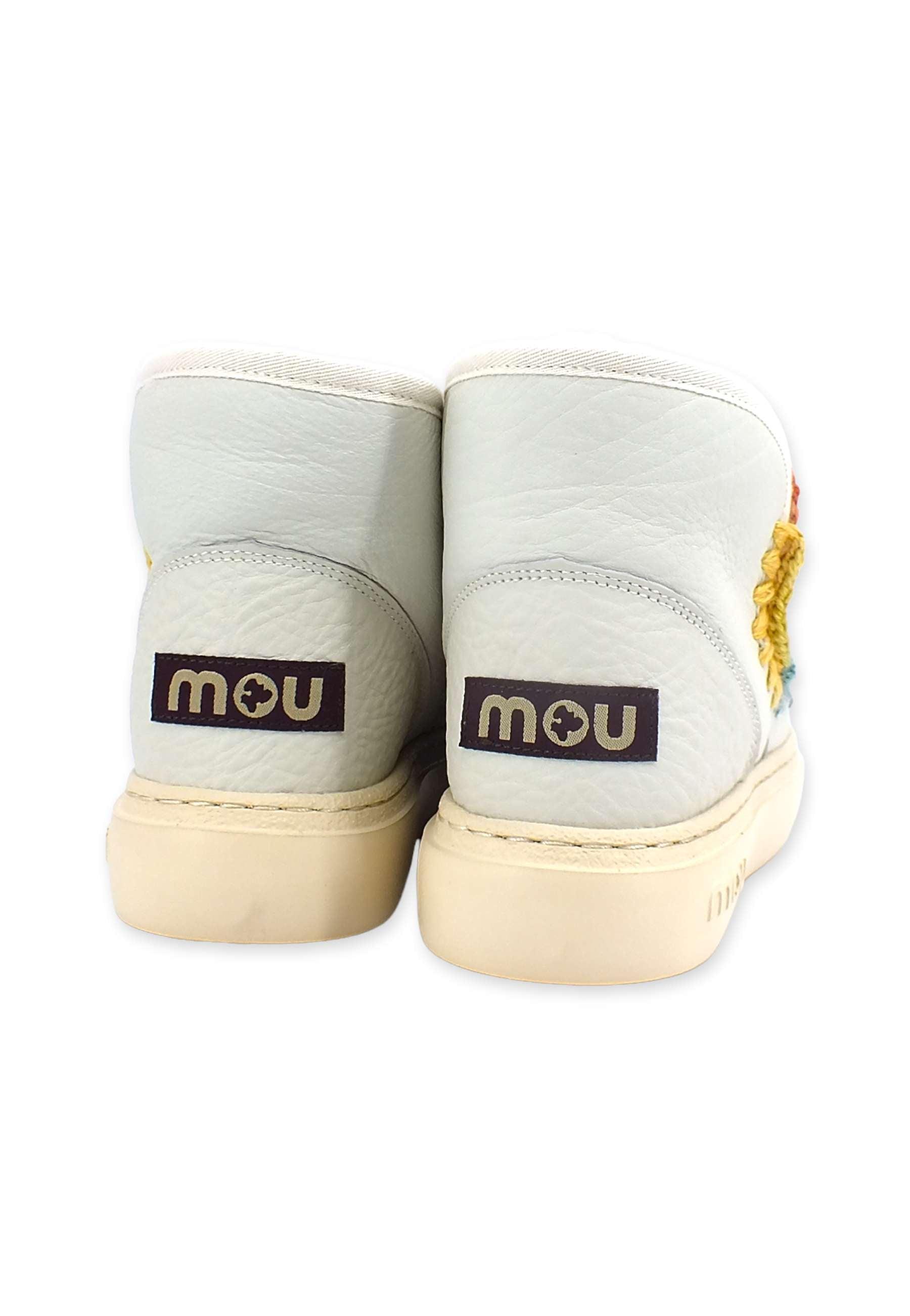 MOU Eskio Bold Rainbow Stivaletto Pelo Donna True White - Sandrini Calzature e Abbigliamento