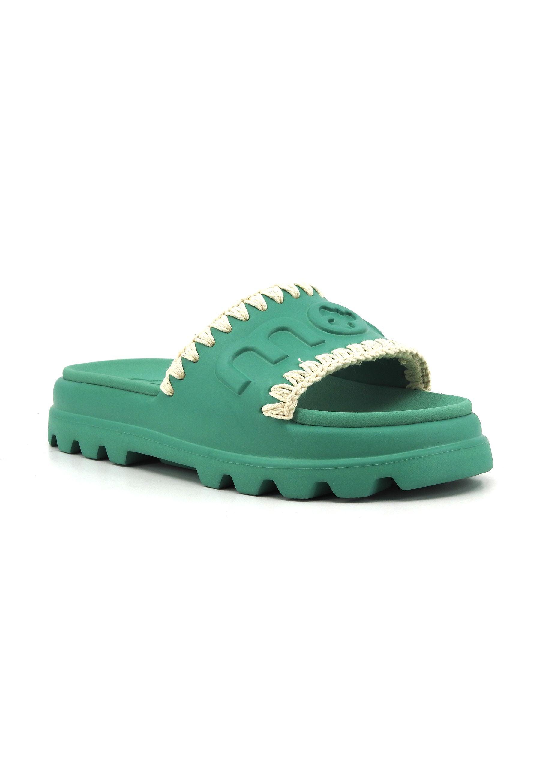 MOU Eva Ciabatta Donna Viridian Green MU.SW661000N - Sandrini Calzature e Abbigliamento