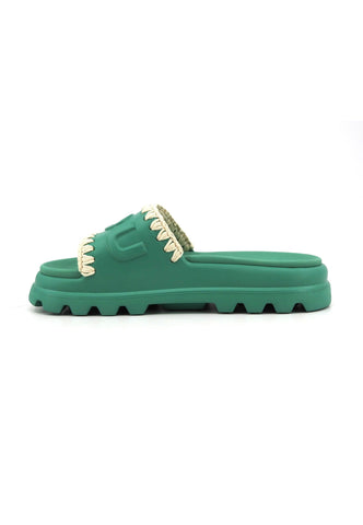 MOU Eva Ciabatta Donna Viridian Green MU.SW661000N - Sandrini Calzature e Abbigliamento