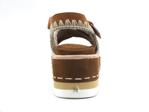 MOU Platform Criss Cross Upper Sandalo Platform Cognac MU.SW351000C - Sandrini Calzature e Abbigliamento