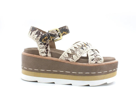 MOU Platform Criss Cross Upper Sandalo Platform RKSNA Snake MU.SW351000C - Sandrini Calzature e Abbigliamento