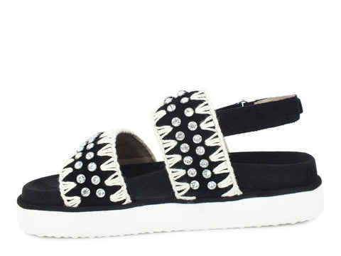 MOU Sandalo Black White MU.BIOSANRHI - Sandrini Calzature e Abbigliamento