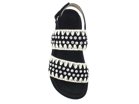 MOU Sandalo Black White MU.BIOSANRHI - Sandrini Calzature e Abbigliamento