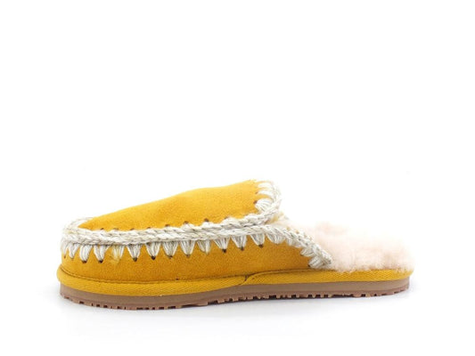 MOU Slipper Full Eskimo Stitch Ciabatta Pelo Pineapple Giallo MU.FW161007A - Sandrini Calzature e Abbigliamento